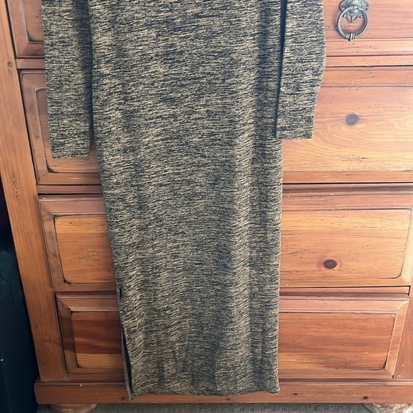 NWT French Connection Camel Maxi Dress With Side Slit Size Large - Picture 5 of 10